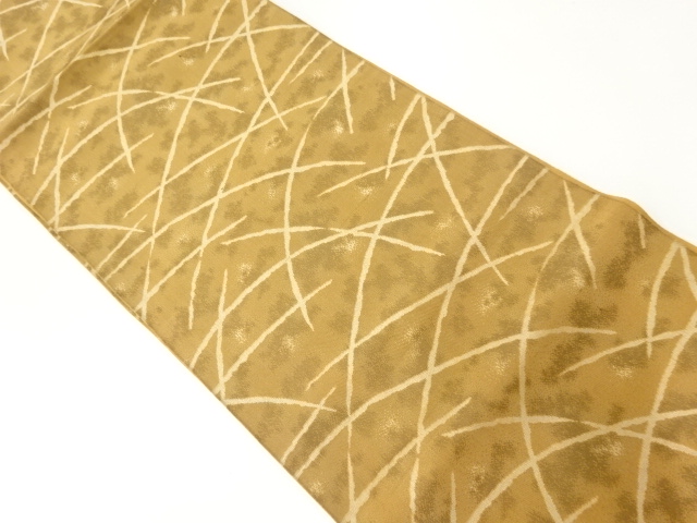 リサイクル　芝草模様織出し全通袋帯